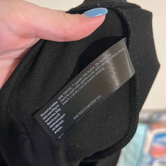 Eileen Fisher Stretch Jersey Knit Tencel Black Ankle Pant - Picture 6 of 6